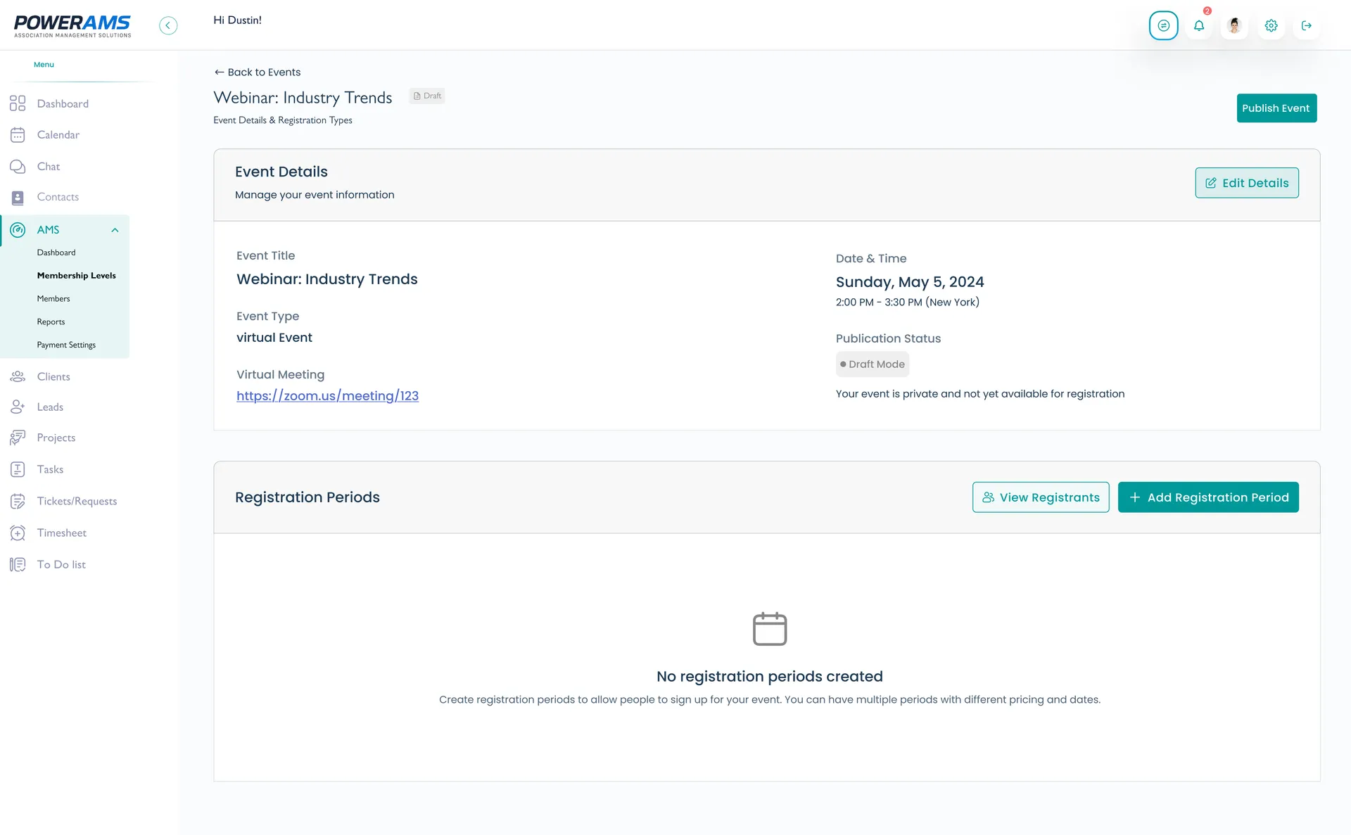 PowerAMS — Association Management Dashboard Design — 02